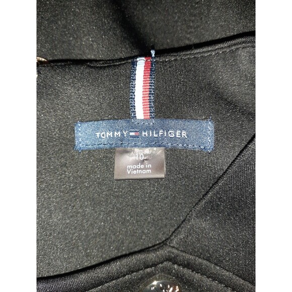 TOMMY HILFIGER Size 10 Sheath Dress Black Sleeveless Stretch Knit Knee Length - Picture 5 of 5